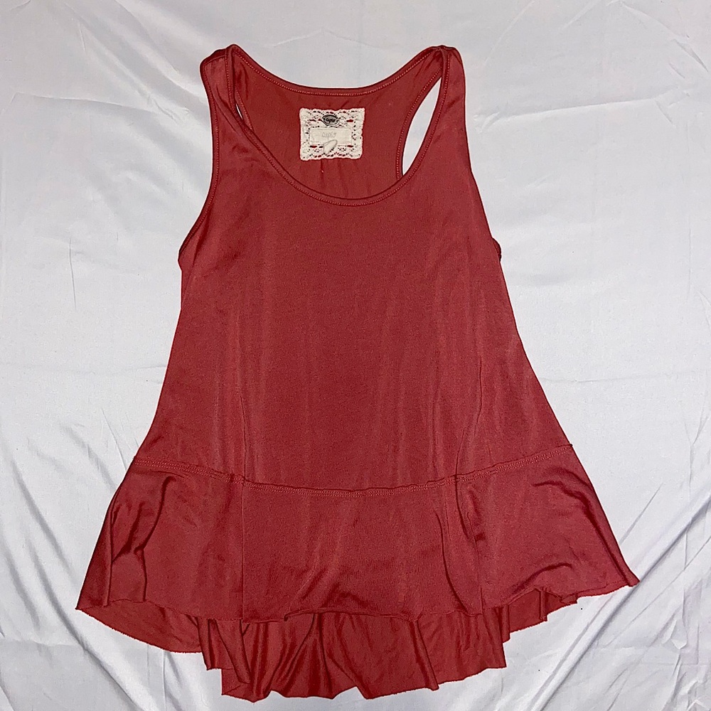 Cupió Coral Orange Tank Top Size Small
